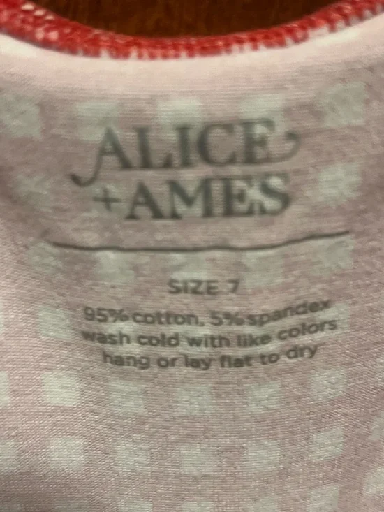 Alice + Ames Girls' Red Gingham Juliet Casual Dress with Long Sleeves - Picture 4 of 4